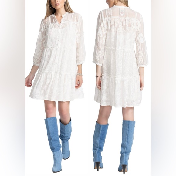 Johnny Was Kimberlee Dress in white sz XL NWT - Picture 5 of 12